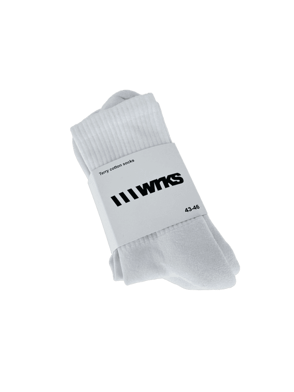 Terry Cotton Socks,White